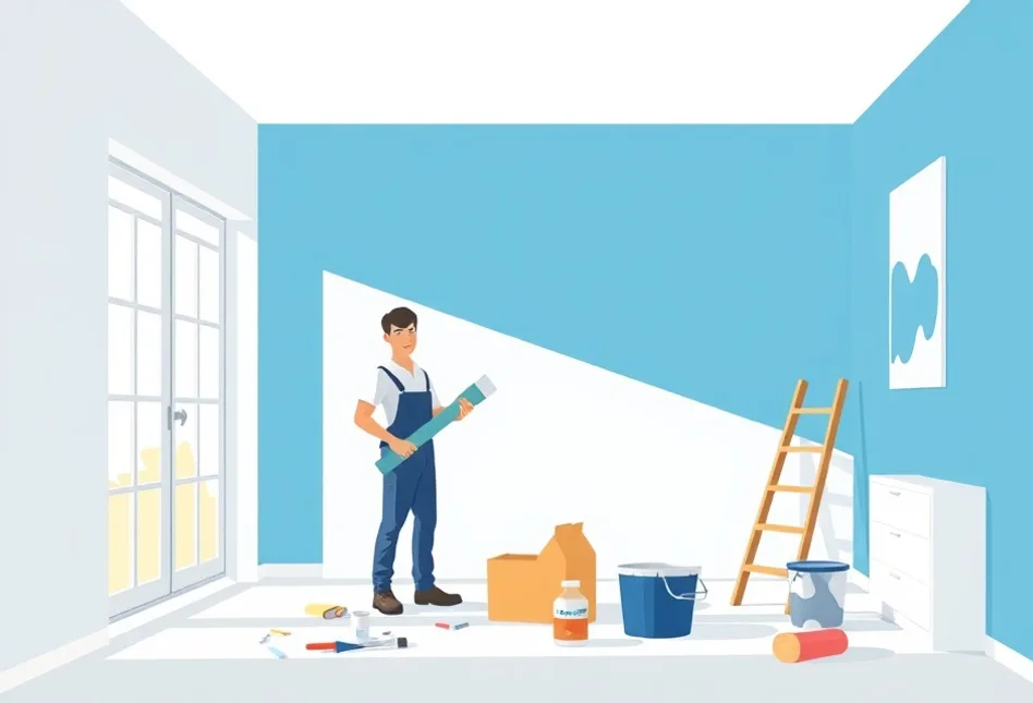 Intérieur rénové après travaux de peinture à Haguenau